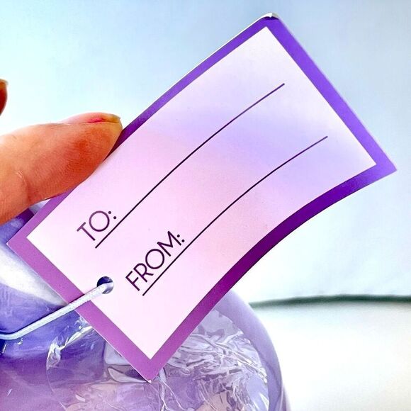 NWT LUNA & SAGE Gorgeous Macaron Lilac/White Glossy Ceramic 7”Canister Jar w Lid - Picture 6 of 12